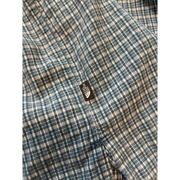 The North Face Shirt Mens XXL Blue Plaid Short Sleeve Button Up Casual Outdoor - Picture 10 of 10